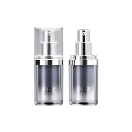 0.5oz/15ml Refillable PET Airless Pump Bottle, 50% PCR PP Inner Pump Refill