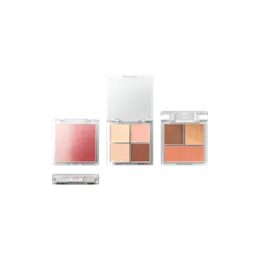 9g 3-Pan Square PETG Eyeshadow Palette with Clear See-Through Lid