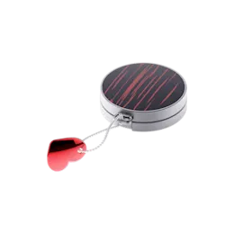 15g Refillable ABS Round Cushion Compact with Keyring Attachment Loop & Custom Keychain