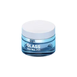 1.7oz/50ml Refillable Glass Double-Wall Face Cream Jar with PP Inner Pod Refill & Cap