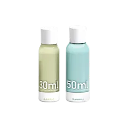 1.7oz/50ml Refillable PETG Airless Pump Bottle with PP Inner Refill Cartridge, 0.2cc Dosage