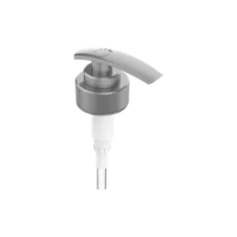 33-410 Ribbed PP Lotion Pump with Curved Rectangular Head, 4cc Dosage