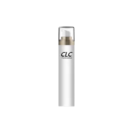 1.7oz / 50ml PP Slim Cylinder Airless Pump Bottle with Flush Overcap, 0.25cc Dosage