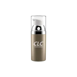 1oz / 30ml PP Airless Pump Bottle with Domed Shoulder and Clear Flush Overcap, 0.25cc Dosage