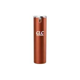 1oz / 30ml PP Slim Airless Pump Bottle with Integrated Actuator & Metallic Top, 0.25cc Dosage