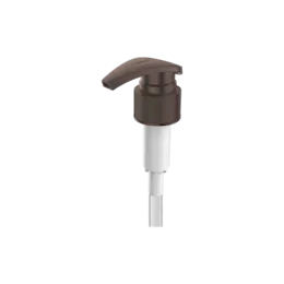 28-410 Ribbed PP Lotion Pump with Curved Head, 4cc Dosage Designed for E-Commerce
