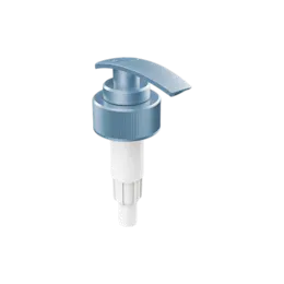 33-410 Ribbed PP Lotion Pump with Curved Rectangular Head, 4cc Dosage