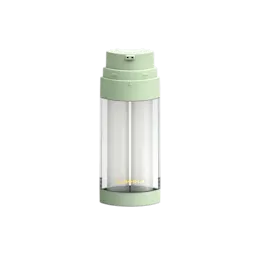 1oz/30ml SAN Dual-Chamber Airless Pump Bottle with Simultaneous Dispensing, 0.2cc Dosage