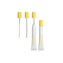 0.3oz/10ml PE Cosmetic Squeeze Tube with Integrated Stainless Steel Spatula Rod Applicator