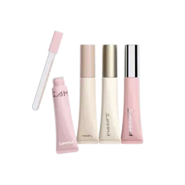 0.85oz/25ml PE Cosmetic Squeeze Tube with Integrated Stainless Steel Spatula Rod Applicator
