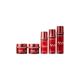 2.71oz/80ml 20-400 Cylinder PETG Serum Bottle with Metallic Red PP Lotion Pump