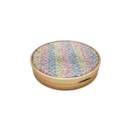Single-Pan Round ABS Powder Compact with Mirror and Magnetic Closure
