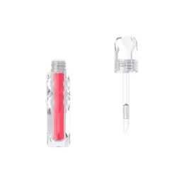 1.4ml Mini PETG Crystal-like Luxury Lip Gloss Tube with Classic Doe Foot Applicator