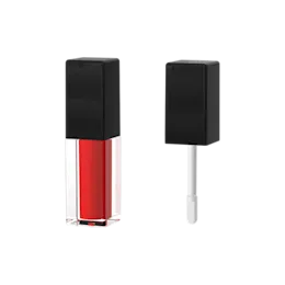 4.5ml / 0.15oz Thick-Wall PETG Square Lip Gloss Tube with ABS Cap & Customizable Wand
