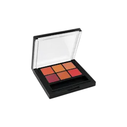 6-Pan Square ABS Eyeshadow & Lip Palette with Applicator Well & Thick-Wall Fully Transparent Top