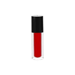 3ml / 0.1oz Thick-Wall PETG Cylinder Lip Gloss Tube with ABS Cap, Wiper & Customizable Doe-Foot Wand Applicator