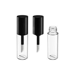 5.3ml / 0.18oz PETG Cylinder Lip Gloss Tube with ABS Cap & Doe-Foot Applicator