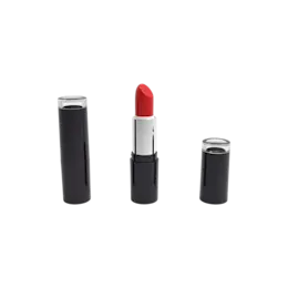 4.5g ABS Cylinder Lipstick with 12.1mm Bullet Cup, Aluminum Outer Case & Straight Cap with Clear Top