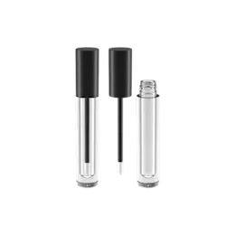 2.8ml / 0.09oz PETG Cylinder Lip Gloss Tube with Iron-Weighted Base & Customizable Slanted or Reservoir Doe-Foot Applicator