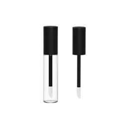 6ml / 0.2oz PETG Cylinder Lip Gloss Tube with ABS Cap & Doe-Foot Applicator