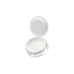 10g ABS Straight Sided Loose Powder Sifter Jar with Mesh Screen & Custom Top Plate Cap