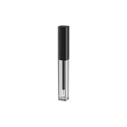 6.5ml / 0.2oz PETG Square Lip Gloss Tube with Custom Color Ring Collar, ABS Cap & Doe-Foot Applicator