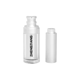 1oz / 30ml Refillable Glass Cylinder Airless Pump Bottle with PP Inner, 0.23cc