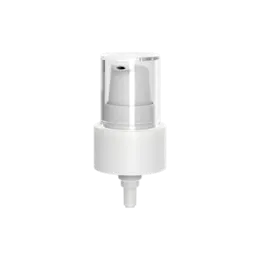 24-410 PP Slim Serum & Treatment Pump, 0.48cc Dosage with External Spring & Clear Recessed Overcap