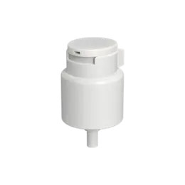 20-410 PP Flat Disc Dispensing Pump, 0.23cc Dosage with External Spring, Twist Lock & E-Commerce Shipping Clip