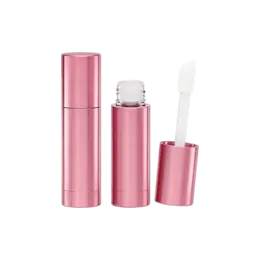 0.57oz / 16.7ml PETG Cylinder Lip Gloss Tube with ABS Cap, Wiper & Jumbo Doe Foot Applicator