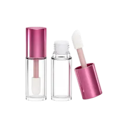0.56oz / 16.5ml PETG Cylinder Lip Gloss Tube with ABS Cap, Wiper & Jumbo Doe Foot Applicator