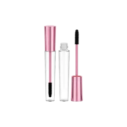 0.47oz / 14ml Cylinder PETG Mascara Tube with Flared ABS Cap & High-Density Volume & Definition Nylon Bristle Brush