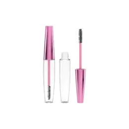 0.6oz / 17ml Tapered Round PETG Mascara Tube with Tall Tapered ABS Cap & Brush Applicator