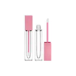0.30oz / 9ml Thick-Wall AS Square Lip Gloss Tube with ABS Cap & Customizable Wand Applicator