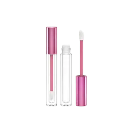 0.10oz / 3.1ml PETG Slim Cylinder Lip Gloss Tube with ABS Cap & Customizable Wand Applicator