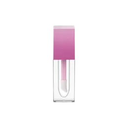 0.31oz / 9.2ml Thick-Wall PETG Square Lip Gloss Tube with ABS Cap, Wiper & Customizable Wand Applicator