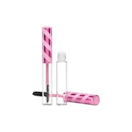 0.11oz / 3.4ml Cylinder PETG Mascara Tube with Decorative ABS Cap & Nylon Bristle Brush