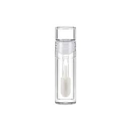 0.50oz / 14.7ml Fully-Transparent PETG Cylinder Lip Gloss Tube with Wiper & Flocked Doe-Foot Applicator