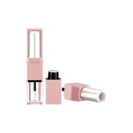 3.8g PETG Dual-Ended Square Lipstick & Lip Gloss Tube with 12.1mm PP Bullet Cup & Doe Foot Applicator