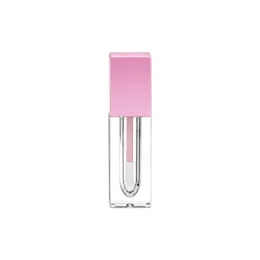 0.54oz / 16.1ml Thick Wall PETG Square Lip Gloss Tube with Rounded Inner, ABS Cap, Wiper & Doe-Foot Applicator
