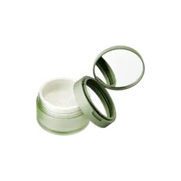 3.2oz / 95ml AS Straight Sided Loose Powder Sifter Jar with Hinged Flip Top Cap & Mirror