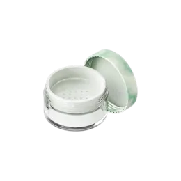 2.8oz / 84ml AS Straight Sided Loose Powder Sifter Jar with Custom Decorated Cap