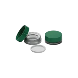 0.18oz / 5.2ml Low-Profile AS Plastic Straight Sided Cosmetic Pot with Sealing Disc & Tall Cap