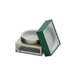 2oz / 60ml AS Square Loose Powder Mesh Sifter Jar with Custom Color Collar & Flush Square Cap