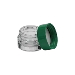 0.56oz / 16.5ml AS Plastic Thick Wall Straight Sided Cosmetic Pot with Tall Lined Cap