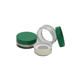 2oz / 61ml Refillable PET Double-Wall Loose Powder Mesh Sifter Jar with Removable Mesh Sifter Inner Pod & Cap