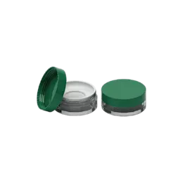2oz / 62ml AS Straight Sided Loose Powder Jar with Small Mesh Sifter