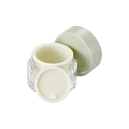 1.3oz / 37ml AS Plastic Straight Sided Cream Pot with Sealing Disc & High-Profile Cap