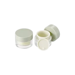 1.3oz / 37ml AS Plastic Straight Sided Cream Pot with Sealing Disc & High-Profile Cap