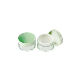 3.2oz / 96ml AS Plastic Straight Sided Loose Powder Mesh Sifter Jar with Flush Cap